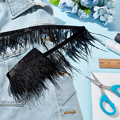 2 ярд модной ткани из страусиных перьев FIND-GA0003-68B