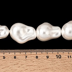 Нити стеклянных жемчужных бусин с гальваническим покрытием&nbsp;BSHE-B008-02