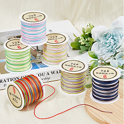 6 рулон 6 цвета 50 м сегментный окрашенный нейлоновый китайский узелковый шнур NWIR-FH0001-05