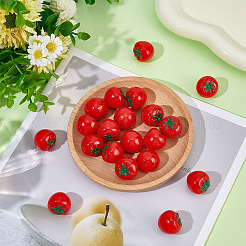 22шт непрозрачные бусины из смолы&nbsp;RESI-ME0001-15