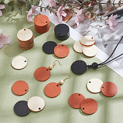 240 шт. подвески из натурального дерева тополя 3 цветов&nbsp;WOOD-PH0003-69