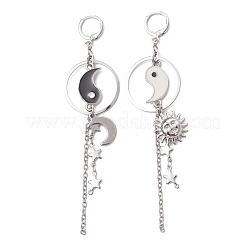 Boucles d'oreilles créoles en acier inoxydable 304 et laiton&nbsp;EJEW-TA00802