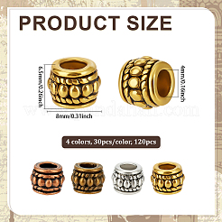 120 шт. 4 цвета бусины из сплава в тибетском стиле&nbsp;FIND-PH0028-84