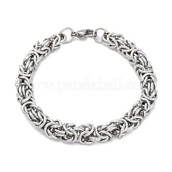 Браслеты из византийских цепей из нержавеющей стали 304 для женщин и мужчин BJEW-R018-16P