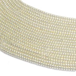 電気メッキガラスビーズセット  コラム  ベージュ  2~2.5x2mm  穴：0.6mm  約207~208個/連  14.13~14.29''（35.9~36.3センチメートル）&nbsp;GL-CBAA615-01C