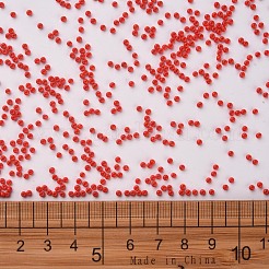 12/0 FGBグレードAラウンドガラスシードビーズ  焼き付け塗料  鮭色  2.3x1.5mm  穴：1mm  約48500個/ポンド&nbsp;SEED-N001-A-1007