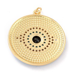 Vrais pendentifs en laiton plaqué 18k or véritable micro pavé zircone cubique&nbsp;ZIRC-L100-084G-01