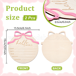 Erinnerungskarte aus Holz zum Wachstum des Babys&nbsp;AJEW-WH0752-055A