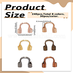 240шт 8 стиля латунной проволоки защитный кожух&nbsp;KK-LP0004-71