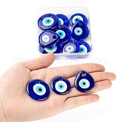 12шт 3 стиля ручной работы лэмпворк сглаз кулоны LAMP-LS0001-15