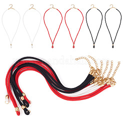 6 Stück 3 Farben 3 mm Nylon-Geflechtschnur zur Herstellung von Halsketten&nbsp;AJEW-TA00058