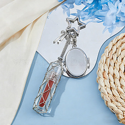 Pendentifs décoratifs en alliage miroir et fer&nbsp;HJEW-WH0068-90B