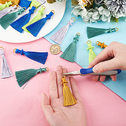 20шт. подвеска-кисточка из двухцветного полиэстера AJEW-OC0003-44