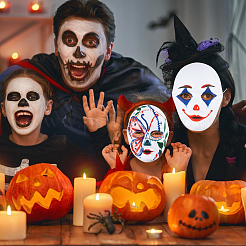 12 шт. 3 стиля самодельная неокрашенная маскарадная маска DIY-FH0008-21