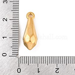 304ステンレスペンダント  ティアドロップチャーム  18KGP本金メッキ  22x8mm  穴：2mm&nbsp;STAS-Z077-01G