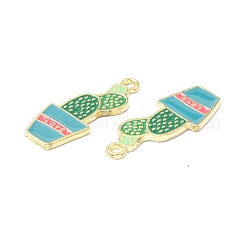 合金エナメルチャーム  愛という言葉のチャーム入りサボテン  ゴールドカラー  ミックスカラー  27x11x1.3mm  穴：1.8mm&nbsp;ENAM-G212-14G