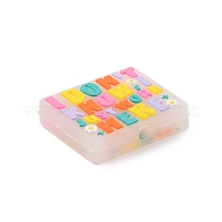 Прямоугольные пищевые экологически чистые силиконовые фокусные бусины&nbsp;LS-SIL-C006-01A