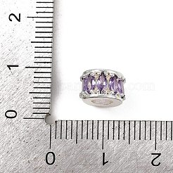 Стойка колонны покрытие латунь кубический цирконий европейские бусины&nbsp;KK-L236-09S