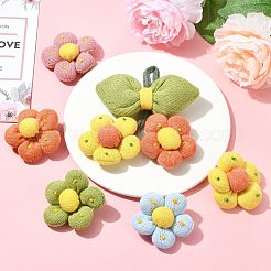 6 шт. 6 стили брошей из хлопка с цветком&nbsp;JEWB-CJ0001-72