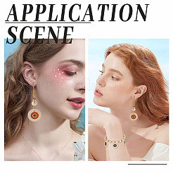 50 шт. подвески из натуральных пресноводных ракушек с двухцветным принтом SHEL-AR0001-10