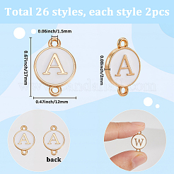 52 шт. 26 стиля сплав эмалированные буквы звенья соединительные подвески&nbsp;ENAM-SC0006-61B