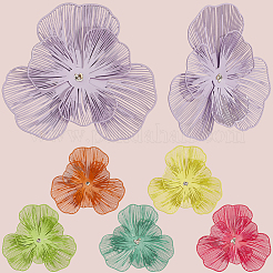 12 шт. двухцветные колпачки для бусин из нержавеющей стали 430 с распылительной печатью&nbsp;STAS-BBC0008-26