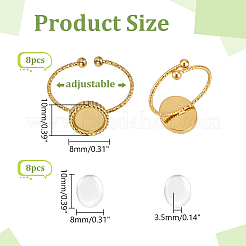 DIY-Sets zur Herstellung ovaler Fingerringe&nbsp;DIY-ME0002-68G