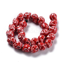 Фарфоровые бусины ручной работы LAMP-F020-38E