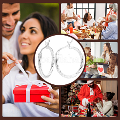 2 пара 925 серег-колец из стерлингового серебра&nbsp;STER-BBC0007-56