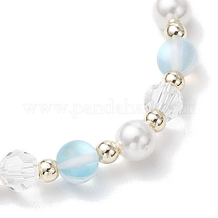 5шт. браслеты из синтетического лунного камня&nbsp;BJEW-JB11856