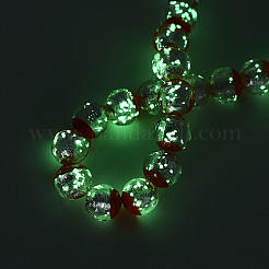 Светящиеся бусины ручной работы из серебряной фольги в технике лэмпворк&nbsp;FOIL-N029-03D