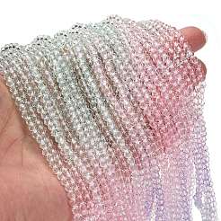 Brins de perles de verre peints transparents&nbsp;X1-DGLA-A034-T4mm-A23