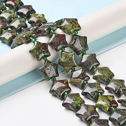 Натуральный дракон яшма кровь бисер пряди G-NH0005-011B