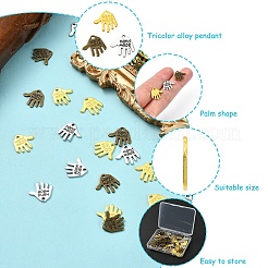 120 шт. 3 цвета подвески из сплава в тибетском стиле&nbsp;TIBEP-YW0001-94