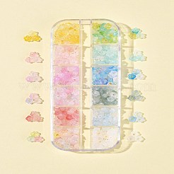 19.2 г двухцветных матовых прозрачных акриловых бусин OACR-FS0002-18