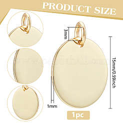 Плоская круглая заготовка 925 подвески из стерлингового серебра&nbsp;STER-BC0003-41B-G