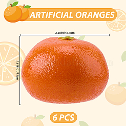 Decoraciones de exhibición de plástico naranja&nbsp;DJEW-CN0001-47C