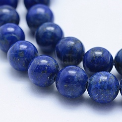 Нитки бусины из натурального ляписа-лазури G-P342-01-8mm-AB