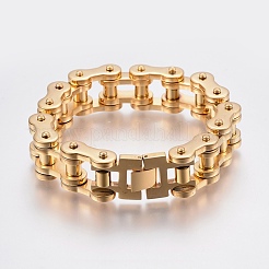 Мужские браслеты из нержавеющей стали 201 BJEW-H569-17MM-F