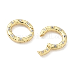 Messing Micro Pave klare Zirkonia Feder Tor Ringe&nbsp;X-KK-Z120-43G