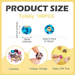 100 шт. флокированные бусины-рондели FIND-TA0006-80