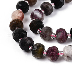 Натуральные разноцветные турмалиновые бусины G-N327-08A-05