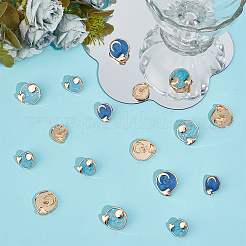 20 шт. 4 стиля пуговицы из цинкового сплава с 1 отверстиями на ножке&nbsp;BUTT-OC0001-63