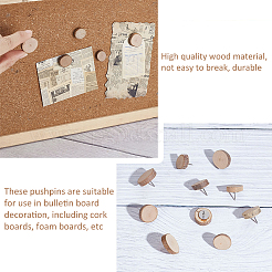 Набор из 100 шт. деревянных и железных кнопок&nbsp;AJEW-GA00024