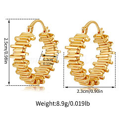 Orecchini a cerchio in ottone per le donne&nbsp;WGB6F4D-01