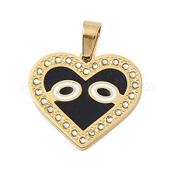 Ионное покрытие (ip) 304 нержавеющая сталь эмаль стразы подвески STAS-Q325-02D-G