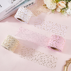 3 рулон двухцветных лент из полиэстеровой органзы для декора шитья OCOR-CY0002-23