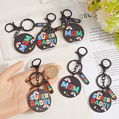 6 шт. 2 стиля брелок на тему День отца/День матери&nbsp;KEYC-SP0001-11