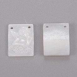 Подвески из натурального белого жемчуга SHEL-K004-05