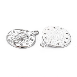 Pendentifs en laiton zircon cubique transparent&nbsp;KK-S356-766B